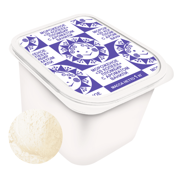 «20 KOPEEK» vanilla ice cream in ditches «20 KOPEEK» vanilla ice cream in ditches